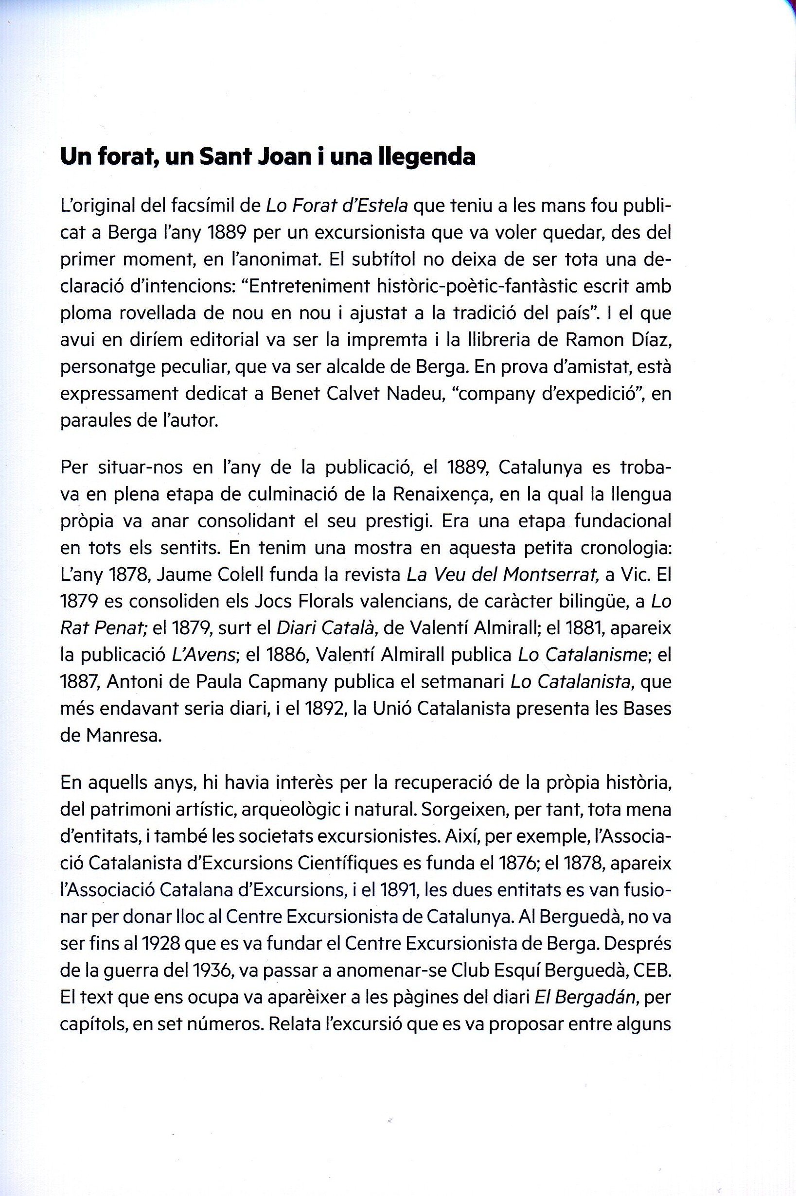 forat d'Estela, Lo : Entreteniment historich-poetich-fantastich escrit ab ploma robellada d'en nou en npu, y ajustada á la tradició del pahís per un excursionista - Miniatura 2